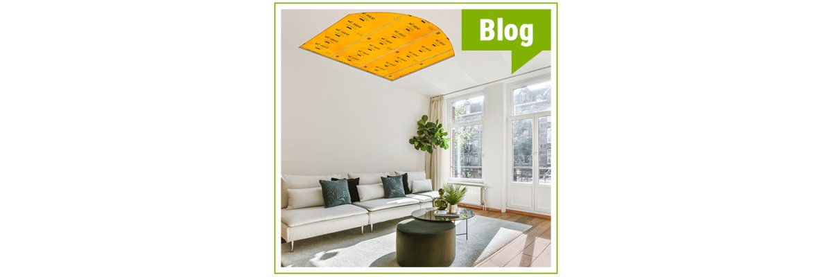 Stretch ceiling heating: aesthetic room design meets innovative heat source - Perfect duo: stretch ceilings and infrared ceiling heaters