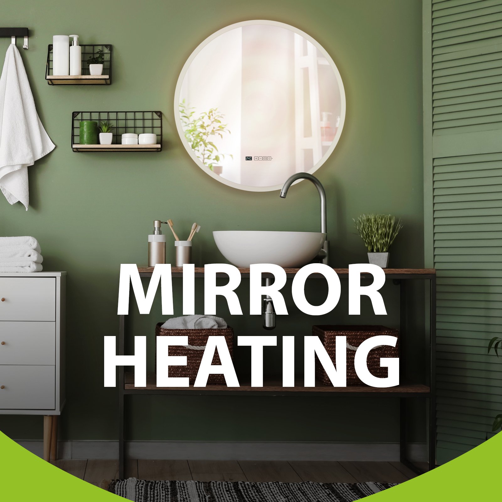 Infrared mirrors are the ideal choice for your bathroom. Not only do they provide cosy warmth, but they also don’t mist up after a bath or shower.