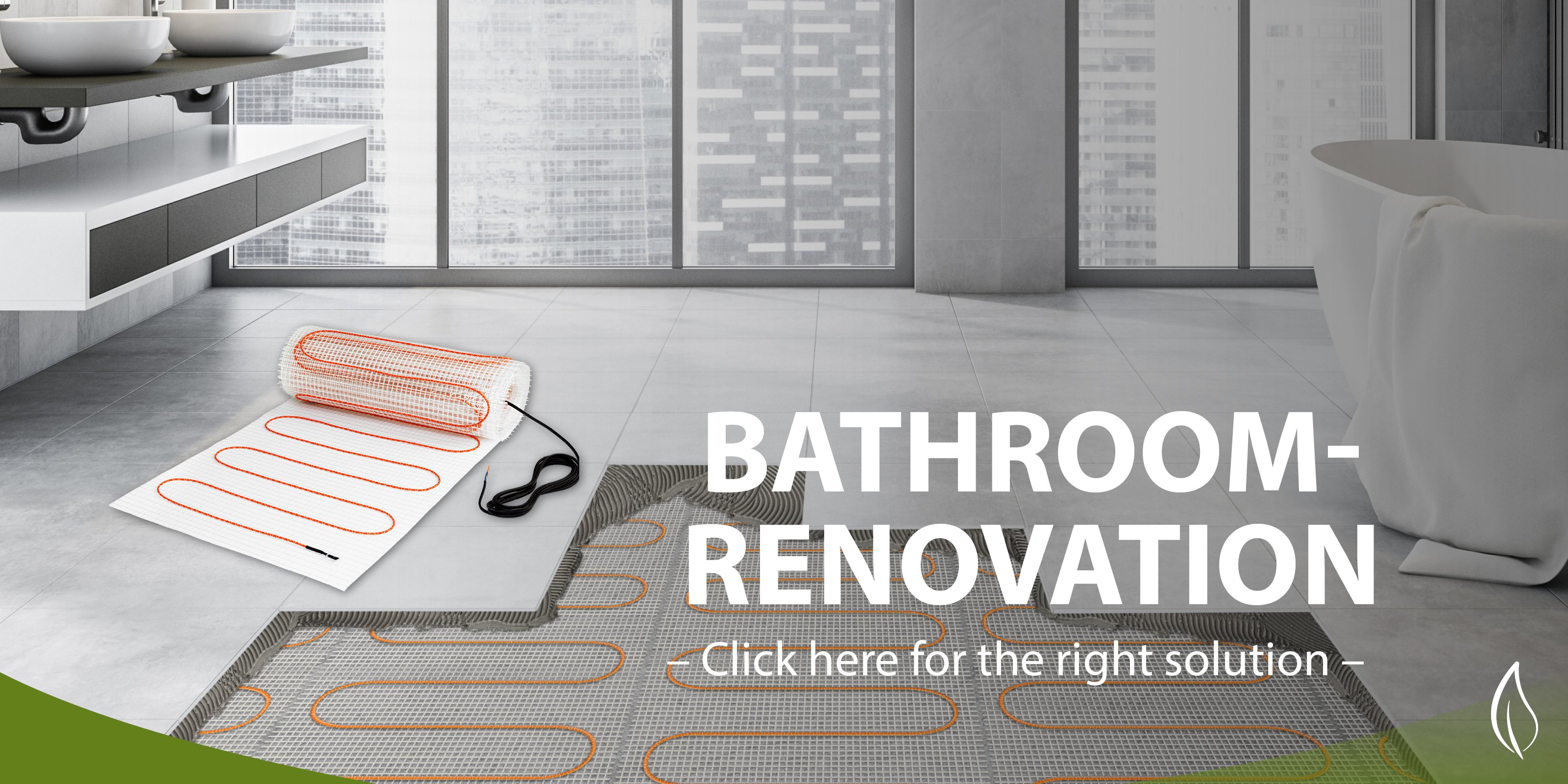Electric underfloor heating in the bathroom – new builds and renovations