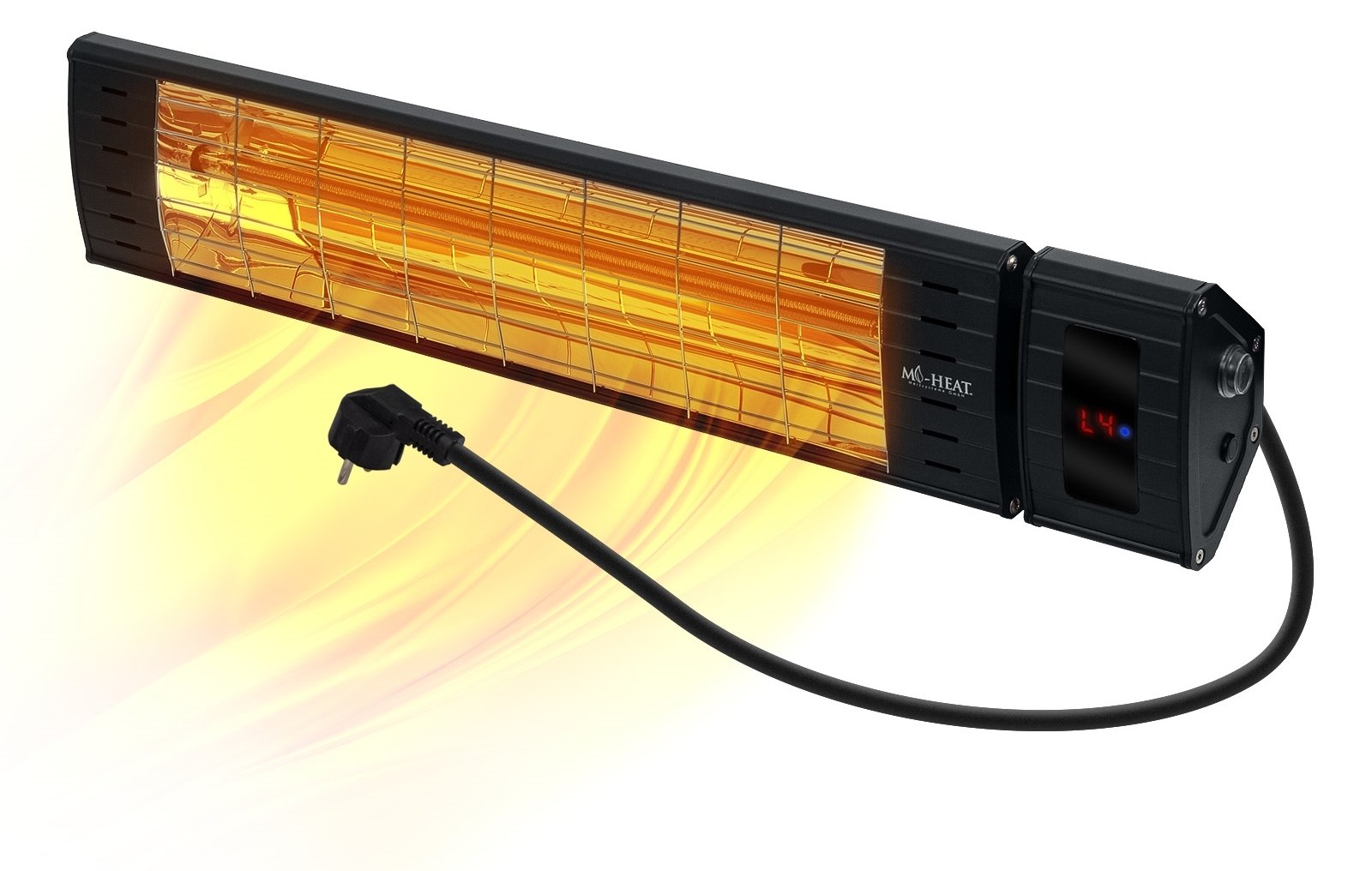 Infrared wall heater for fixed installation