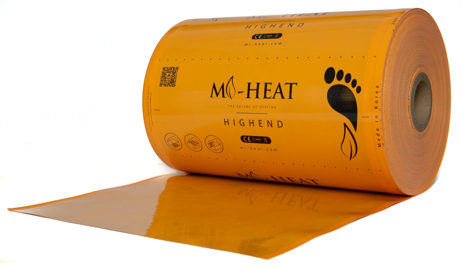 Mi-Heat High End Heizfolie mit 200W/m² als Deckenheizung