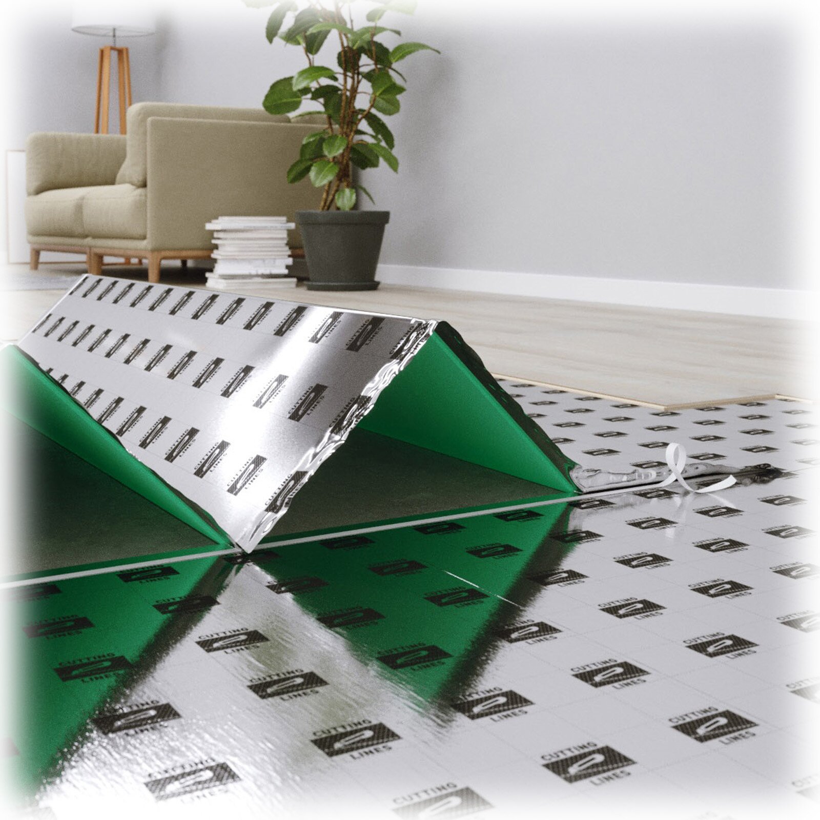 Mi-Heat heating film underlay for optimum heat distribution and impact sound insulation