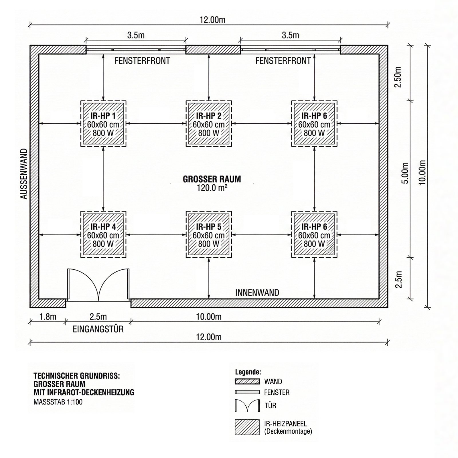 Grundriss mit Montageplan