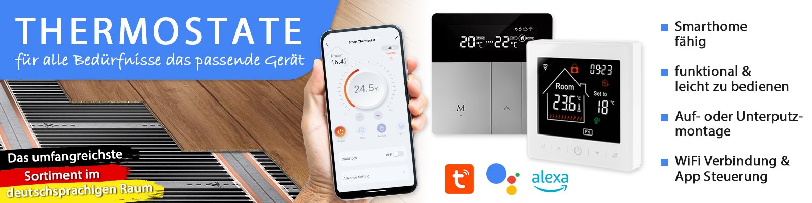 riesen Auswahl - für jeden Anwendungsfall das richtige Thermostat