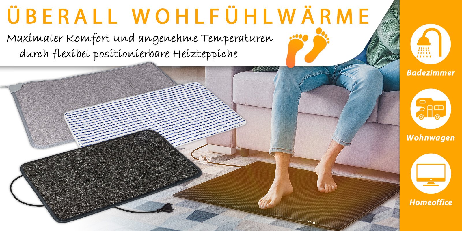 Heizteppiche - Einfach auslegen und die Wärme an den Füßen genießen