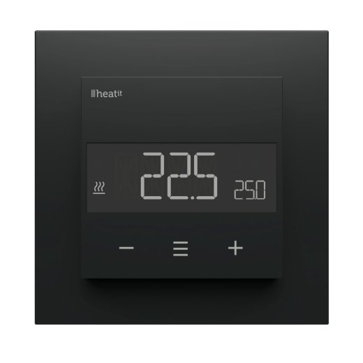 Heatit Z-TRM6 Z-Wave Thermostat schwarz matt
