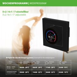 TH11 WiFi Thermostat mit Leistungsmessung, schwarz