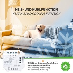 TH11 WiFi thermostat with power meter, white