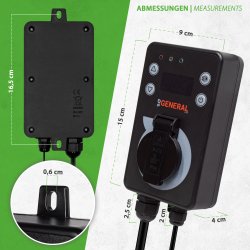 Silikon-Heizkabel 40W/m 2,5m + GH600 Outdoor Thermostat