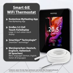 Warmup StickyMat SPM 150W/m² 3,0m² Smart 6iE WiFi black + 2x corrugated pipe + paint roller + adhesive primer