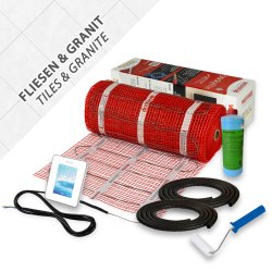Warmup StickyMat SPM 150W/m²  4,5m² Smart 6iE WiFi weiß + 2xWellrohr + Farbroller + Haftgrundierung