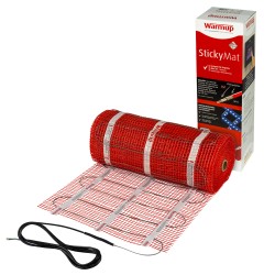 Warmup StickyMat SPM 150W/m²  4,5m² Smart 6iE WiFi weiß + 2xWellrohr + Farbroller + Haftgrundierung