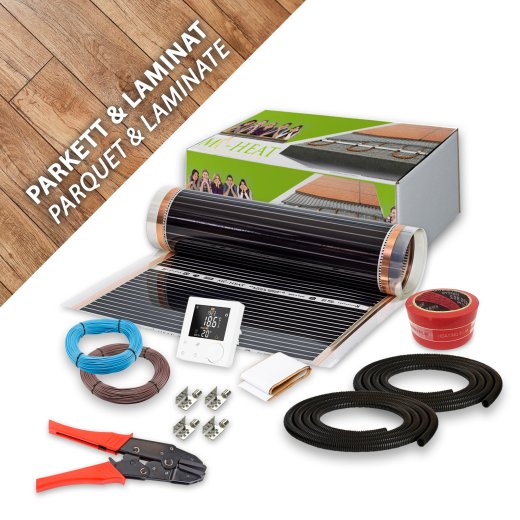 Comfort Heizfolie 130Watt/m² 50cm Parkett Set 18m = 9,00m²