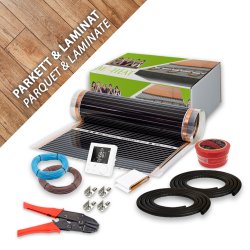 Comfort Heizfolie 130Watt/m² 50cm Parkett Set 18m = 9,00m²