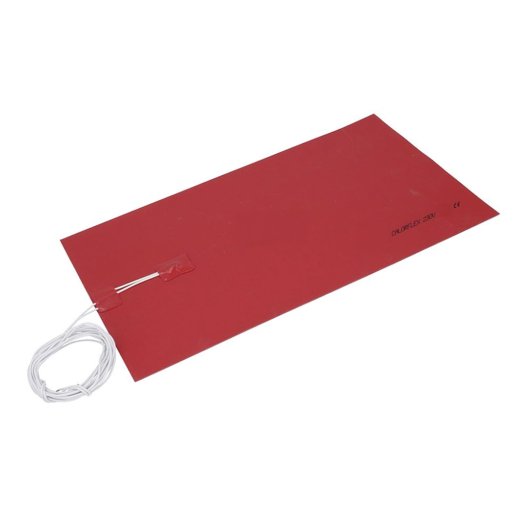 225-500W silicone heating mat, self-adhesive, with integrated temperature limiter