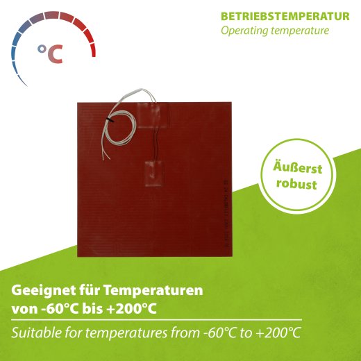 1200W Silikon Heizmatte 250x1140mm - Flexible Heizung Für Ölfässer Bis 60L