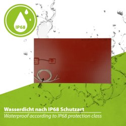Silicone Heating Mat, self-adhesive, with integrated temperature limiter 46x27cm - 350 watts