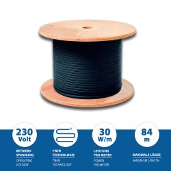 LTC Anti-freeze Heating Cable 65°C, self-regulating, 30W/m – by the metre