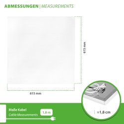 IWH-300 RD Infrarotheizung für 625x625 mm Kassettendecken 300 Watt