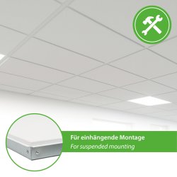 ECOSUN E 300 C 625/VT Infrarotheizung 300 Watt für 600x600mm Rasterdecken