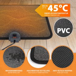 PVC heating mat 40x50cm with foot switch and timer