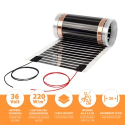 36V heating film 20cm wide 220W/m²