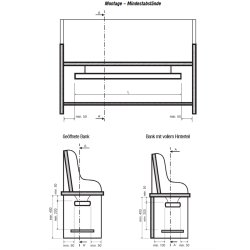 Ecosun CH02 Infrarot-Kirchenbankheizung 260W 73x15cm