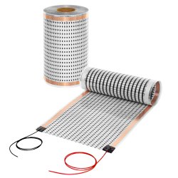 12V Heizfolie 130W/m² 40cm breit konfektioniert 1,0 Meter