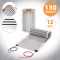 12V Heizfolie 130W/m² 40cm breit konfektioniert 1,0 Meter