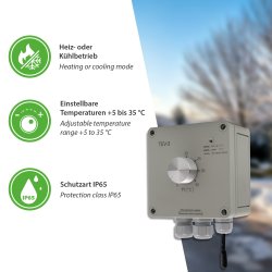 PT350AP Thermostat für Außen Maße...