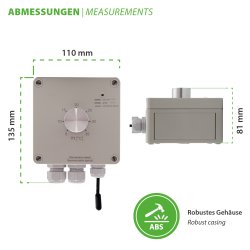 TEV-3 Aufputz Thermostat für Kühl- und Heizbetrieb