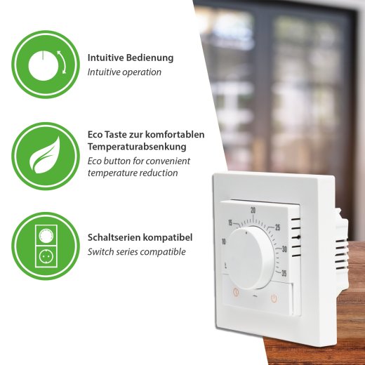 Magnum S-Control Analog Thermostat - Raumtemperaturregler Für Fussbodenheizung
