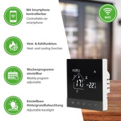 TH215 WiFi Thermostat mit Heiz-/Kühlfunktion