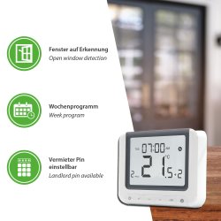 Salus Funk-Raumthermostat Set mit WBRT20TX+ digital...