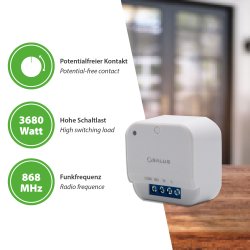 Salus Funk-Raumthermostat Set Digital Thermostat WBRT520TX + Funk-Unterputz Empfänger SR868