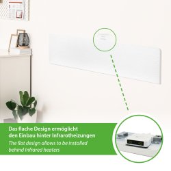 Salus Funk-Raumthermostat Set Digital Thermostat WBRT520TX + Funk-Aufputz Empfänger SSR868