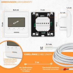 Komplett-Set 130W/m² Heizfolie Perforiert Schimmelprävention