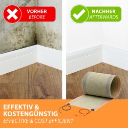 Komplett-Set 130W/m² Heizfolie Perforiert Schimmelprävention