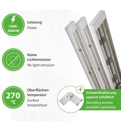 Mi-Heat Infrarot Hellstrahler STR 1000-3000W im...