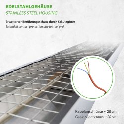 Mi-Heat Infrarot Hellstrahler STR 1000-3000W im Edelstahlgehäuse