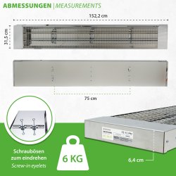 Mi-Heat Infrarot Hellstrahler STR 1000-3000W im Edelstahlgehäuse