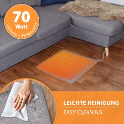 Carbon Feet 55x50cm PVC infrared heating mat 70Watt easy cleaning