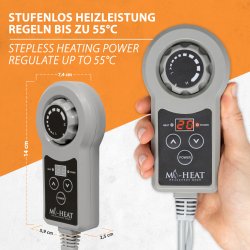 Carbon Feet 55x50cm PVC Infrarot Heizmatte 70Watt robust pflegeleicht langlebig antirutsch pvc oberfläche