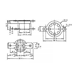Temperature switch NC 70–100 °C, max. 240 V / 6 A