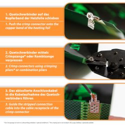 Mi-Heat Assembly Set for Infrared Heating Film 12-48V 1,5mm²