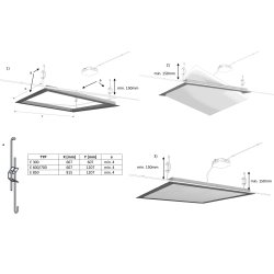 Infrarotheizung Einbaurahmen für Trockenbaudecken