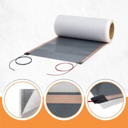 24V Heizfolie Perforiert 60cm breit 300Watt/m² selbstklebend