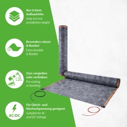 36V heating film 90cm wide 130W/m² without perforation