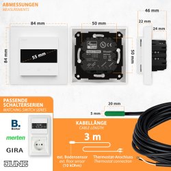 Heatit Z-TRM6 Z-Wave Thermostat weiß RAL 9010