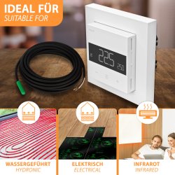 Heatit Z-TRM6 Z-Wave Thermostat weiß RAL 9010